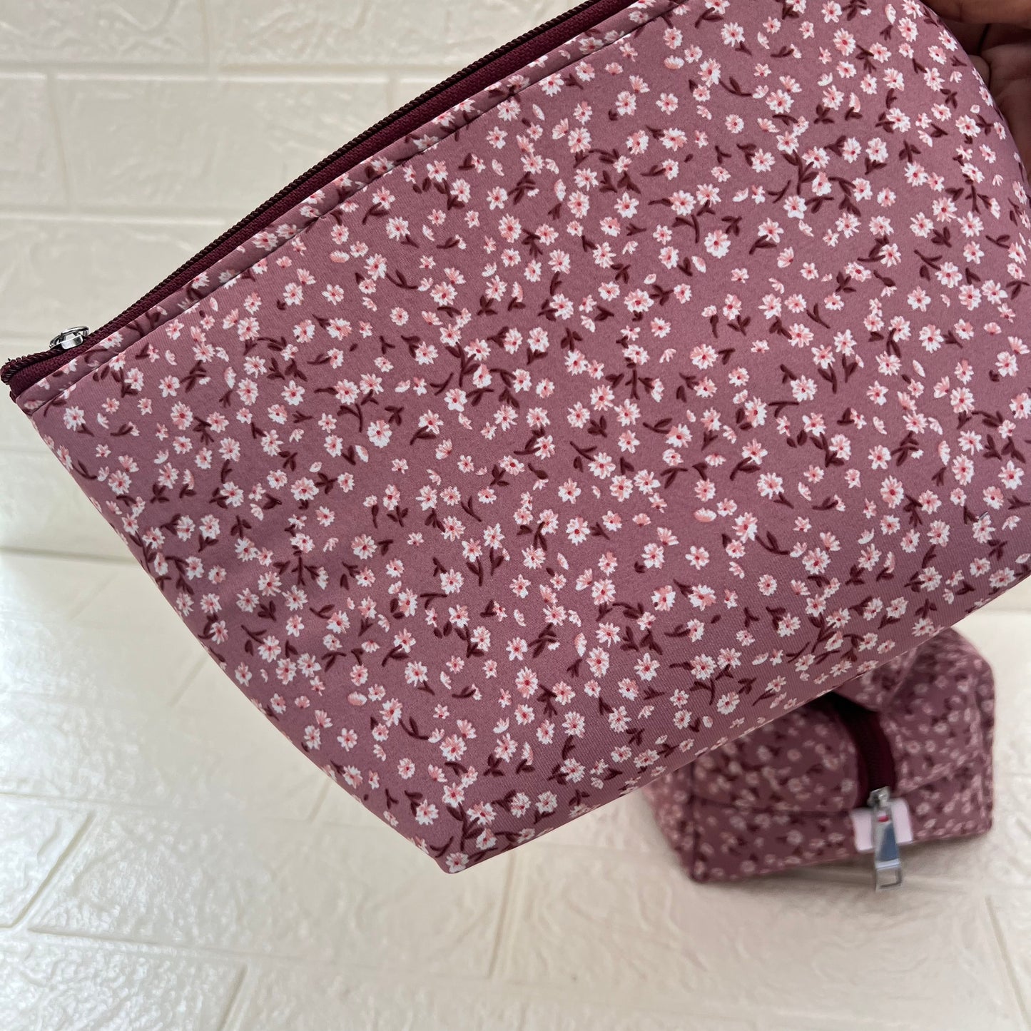 ONION PINK FLORAL POUCHES