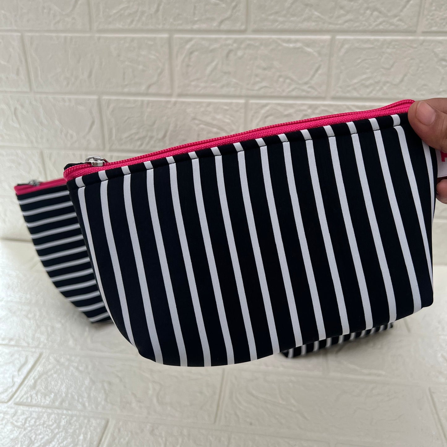 BNW STRIPE POUCHES