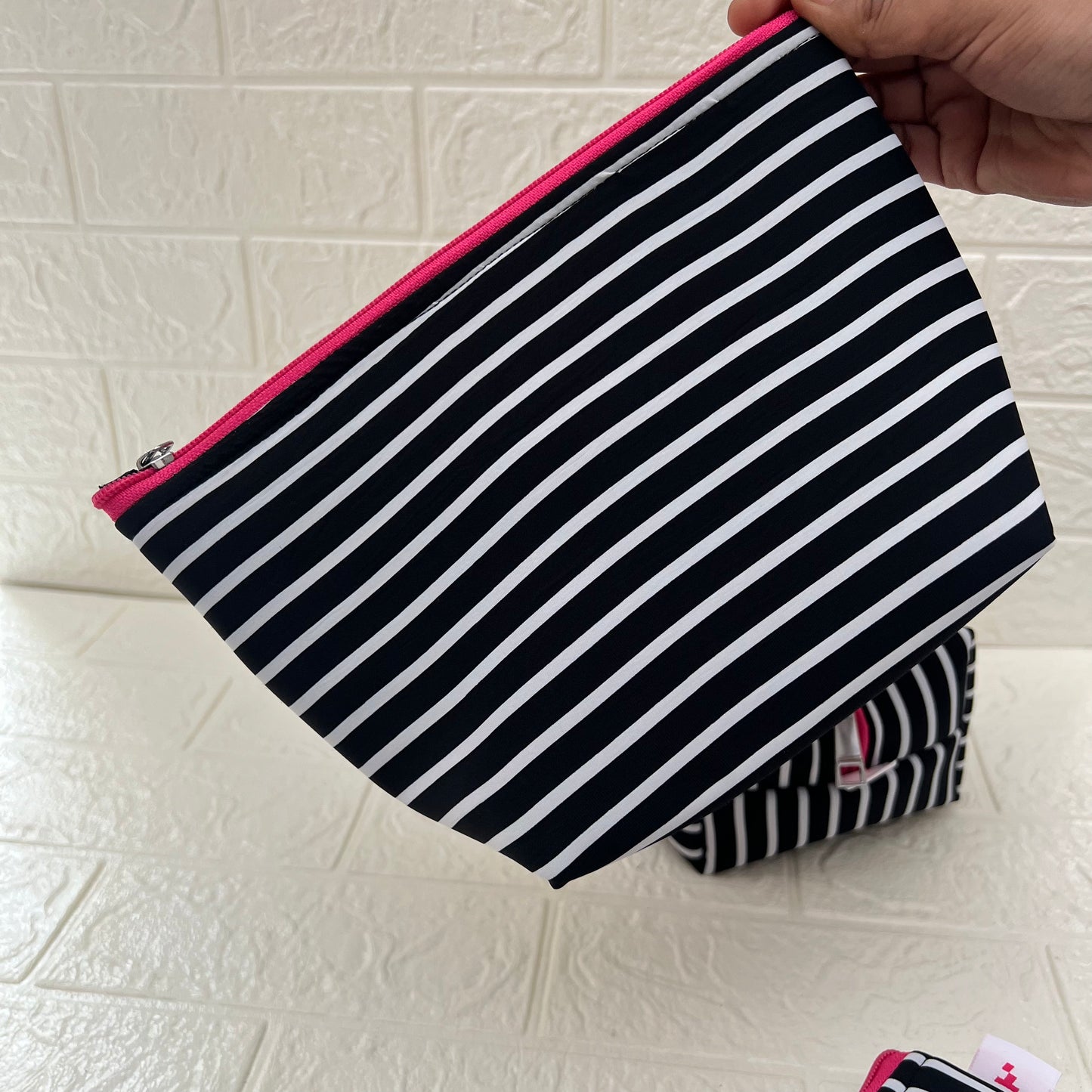 BNW STRIPE POUCHES