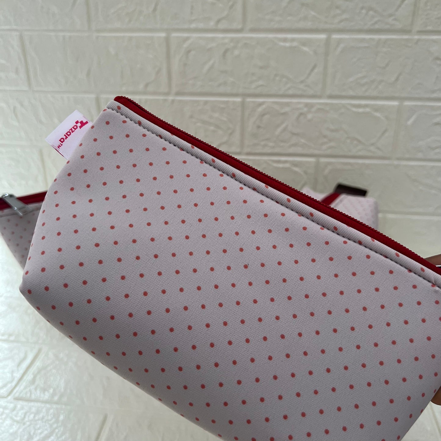 LIGHT PINNK POLKA POUCHES