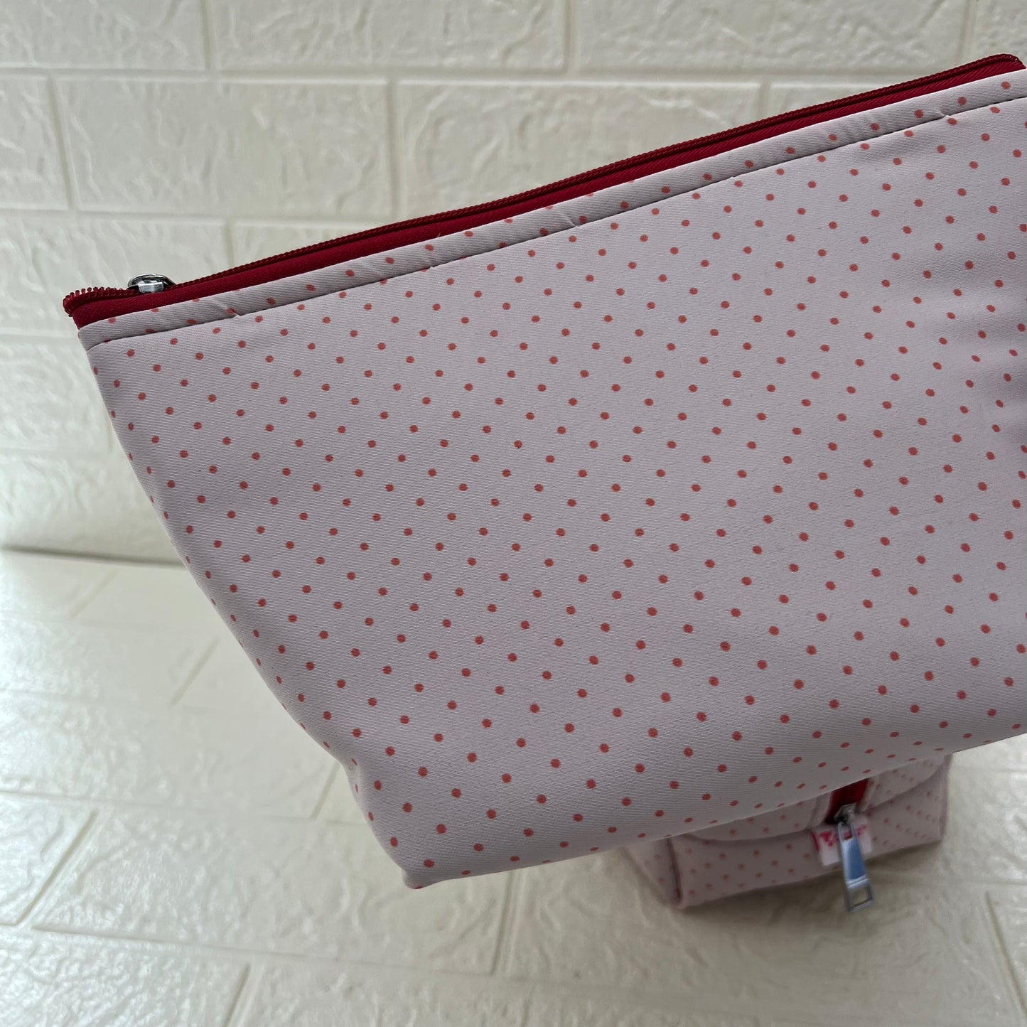LIGHT PINNK POLKA POUCHES