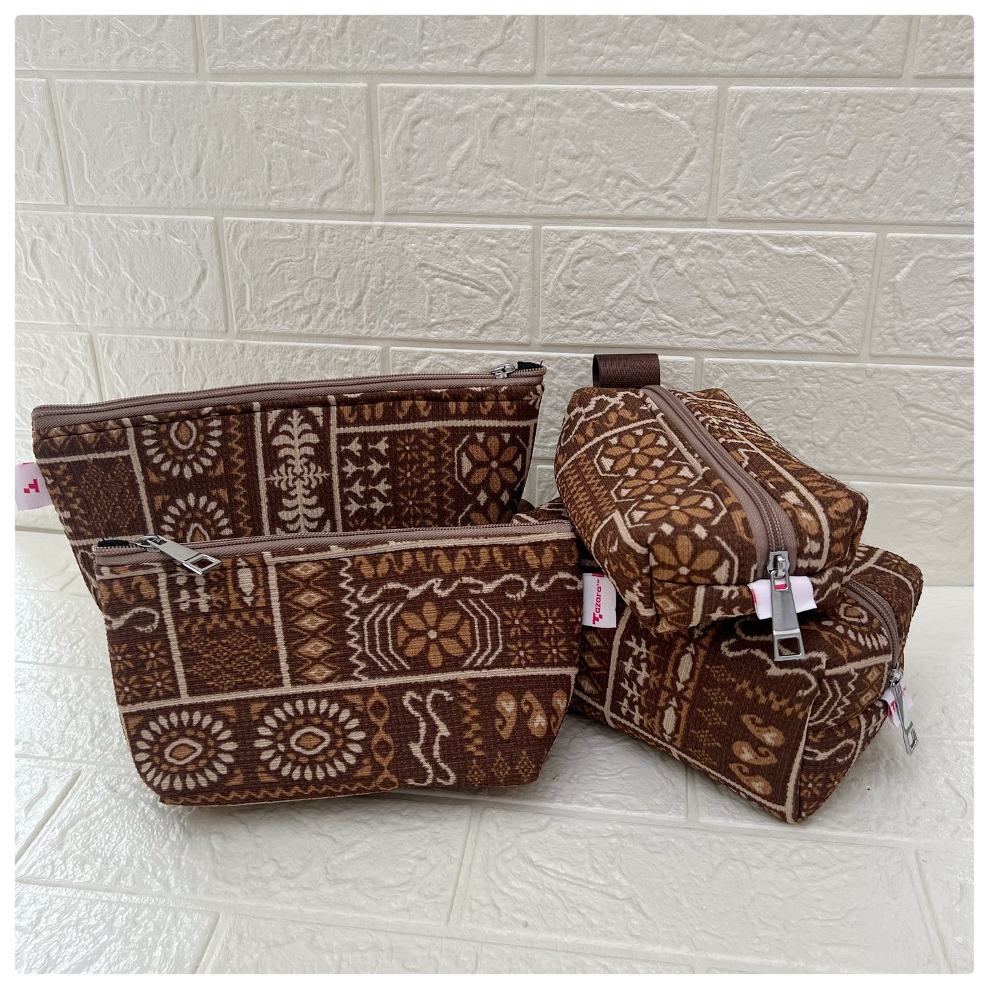 BROWN NOKSHA POUCHES