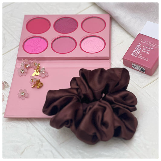 BROWN4 SCRUNCHIES