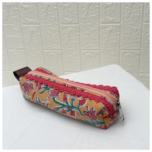 PEACH JOYPURI PENCIL POUCH