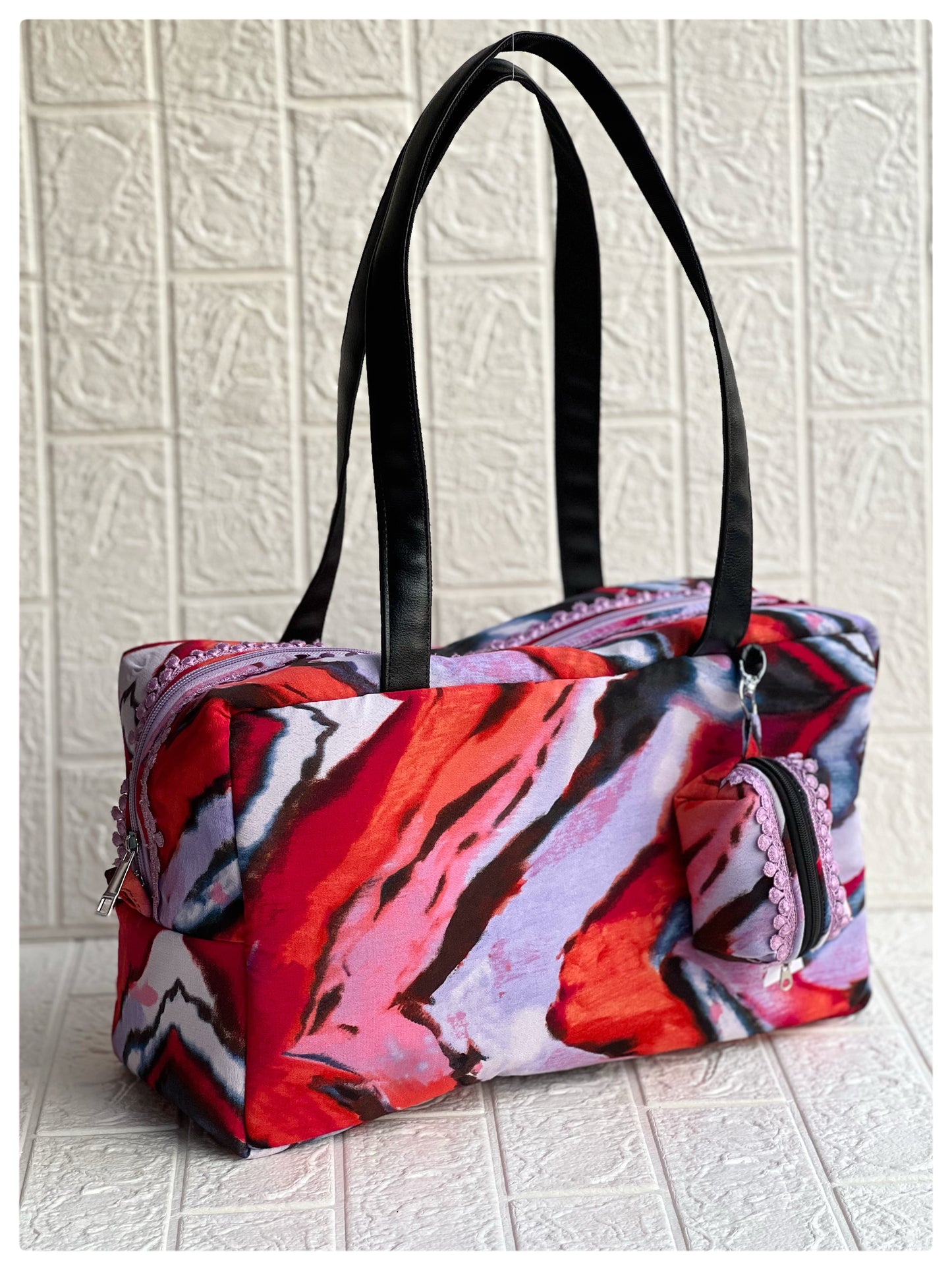 PINK ABSTRACT PABLO TOTE