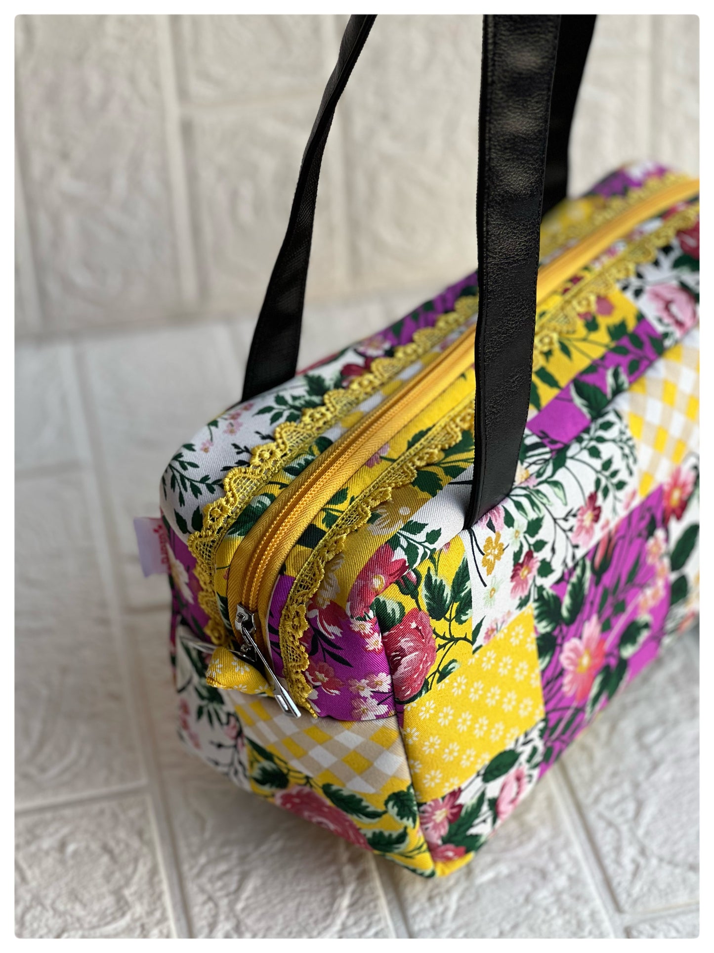 YELLOW FLORAL PAMELA TOTE