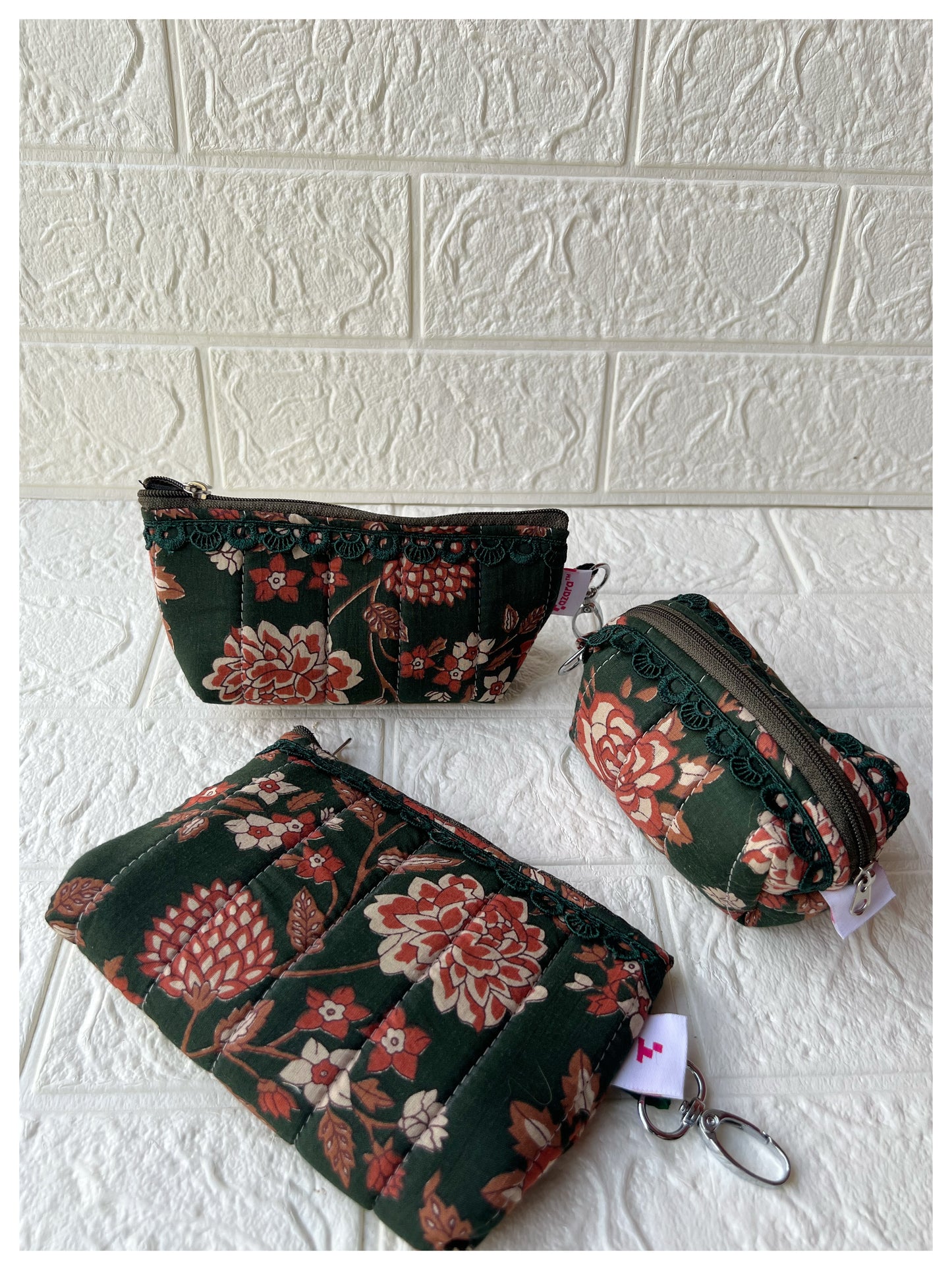 GREEN JUI QUILTED KEY-CHARM