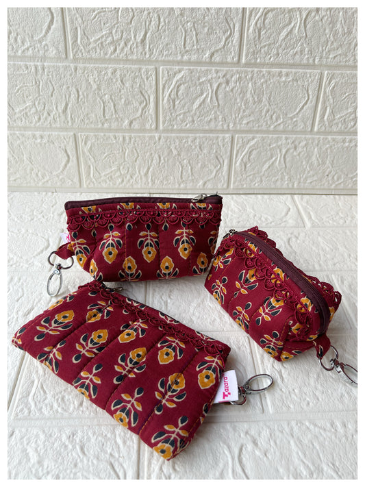 RED KOLKA QUILTED KEY-CHARM