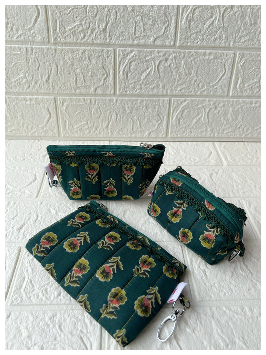 GREEN KOLKA QUILTED KEY-CHARM