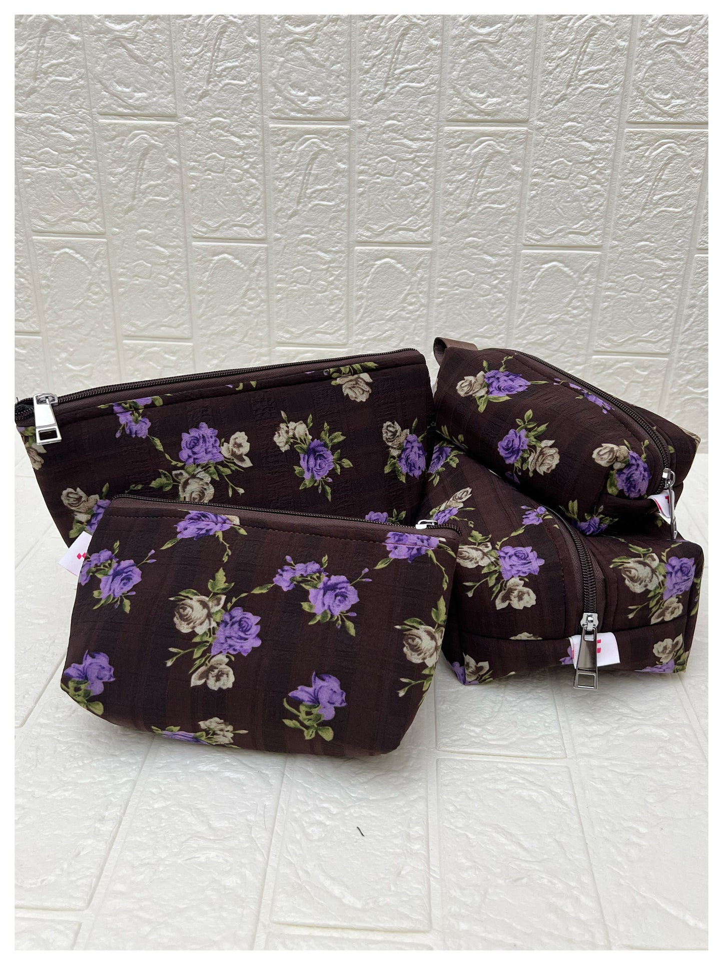 COFFEE PURPLE ROSE POUCHES