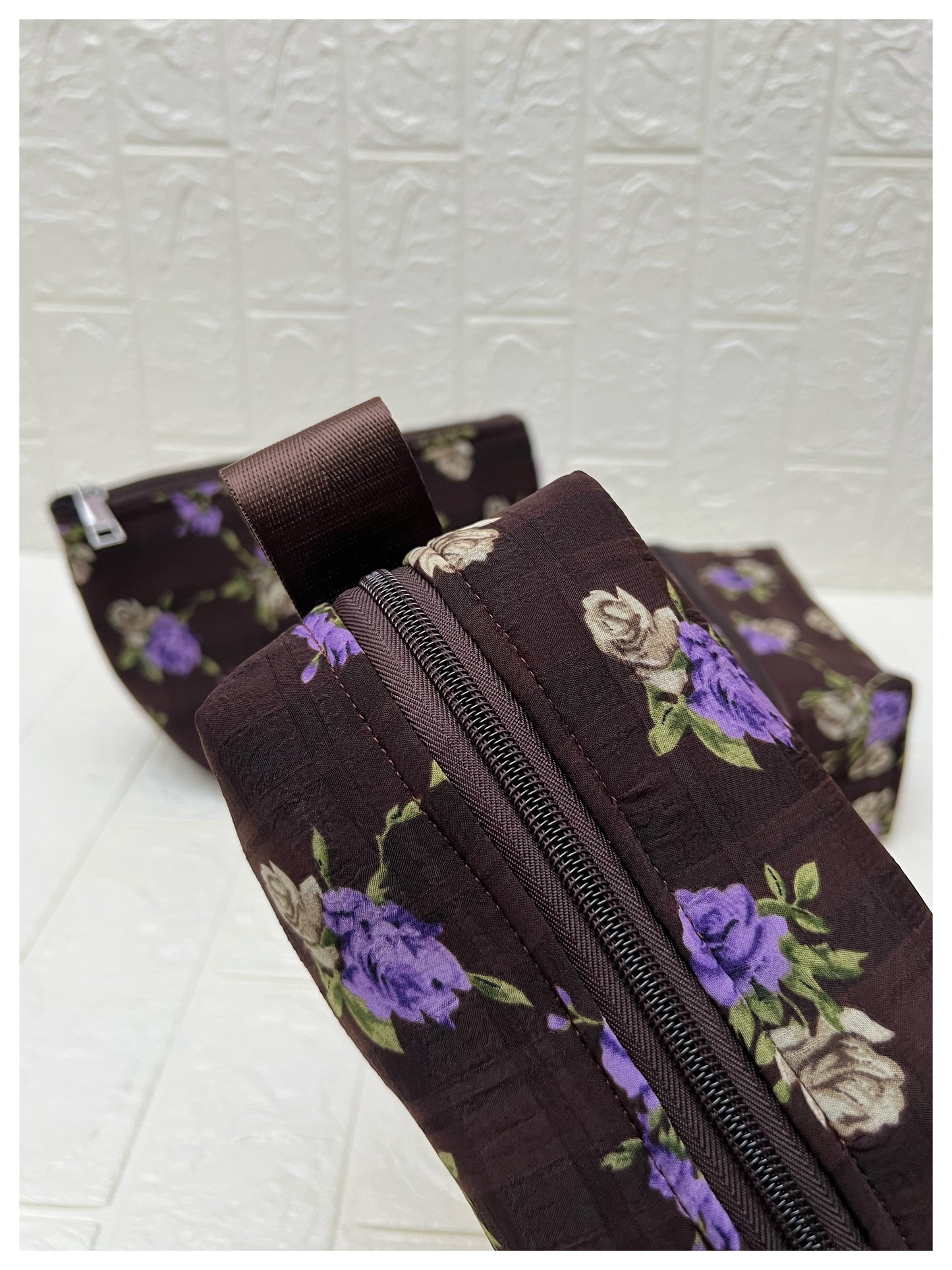 COFFEE PURPLE ROSE POUCHES