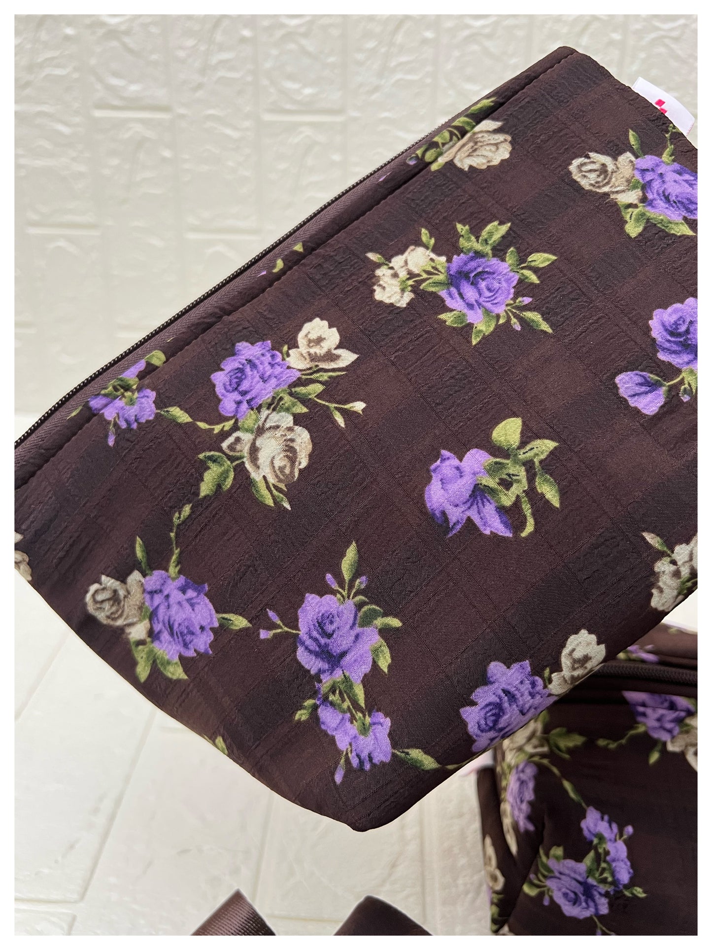 COFFEE PURPLE ROSE POUCHES