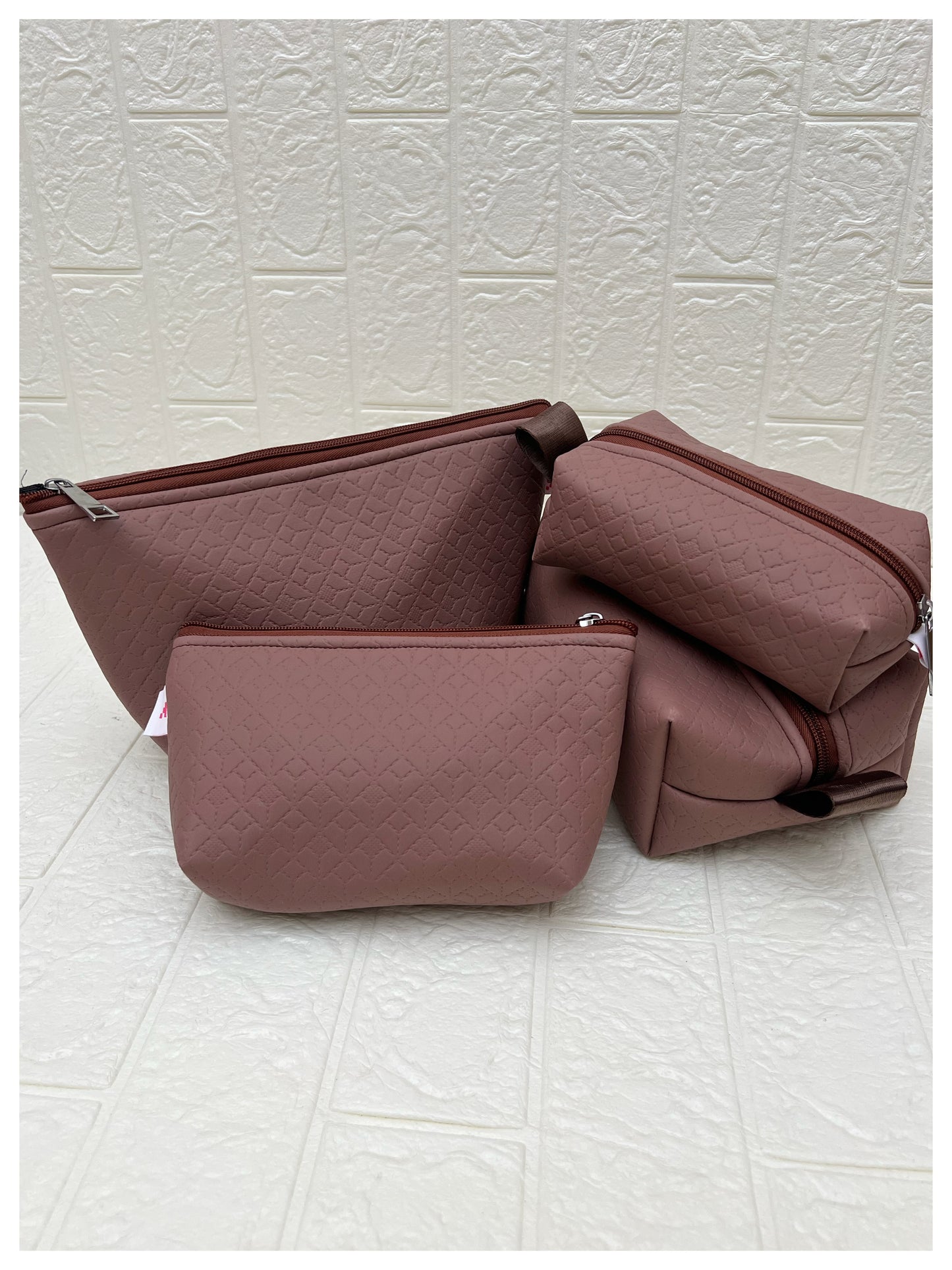 DUSTY-MAUVE NOKSHA FAUX LEATHER POUCHES