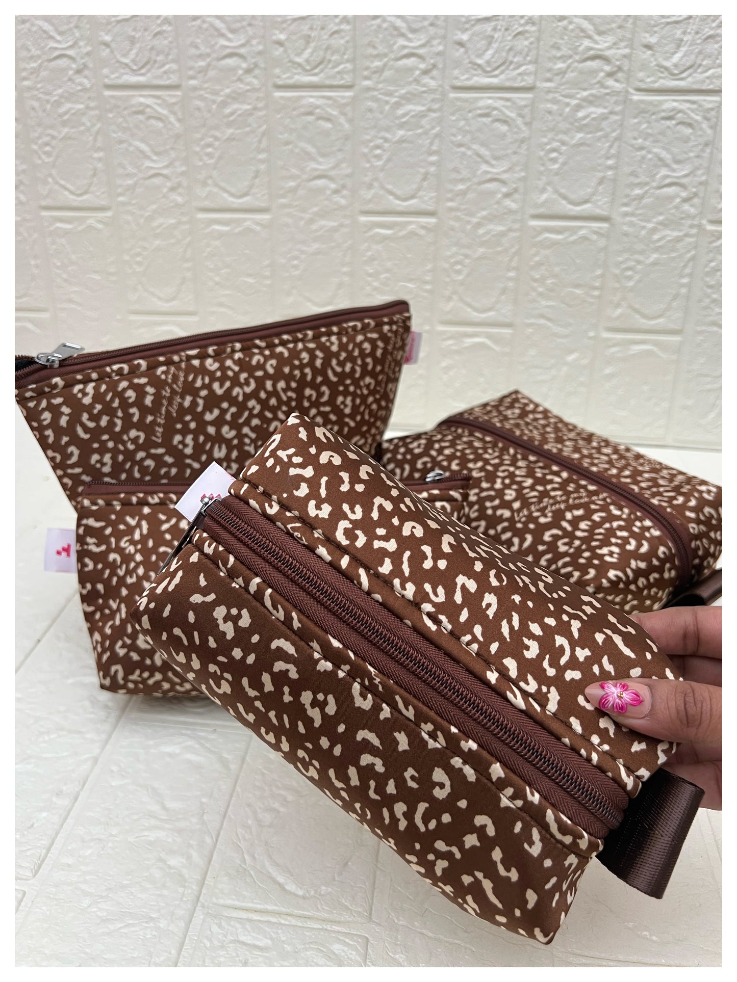BROWN JAGUAR POUCHES