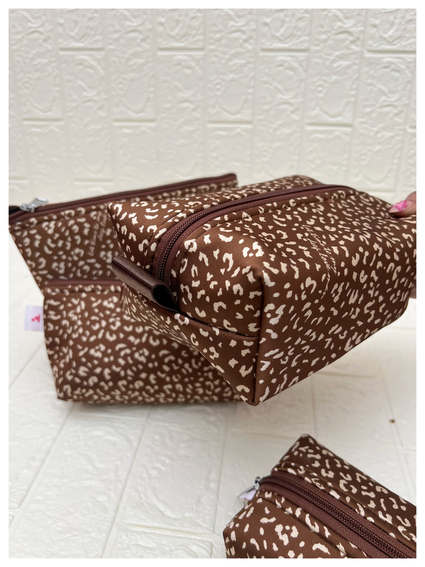 BROWN JAGUAR POUCHES