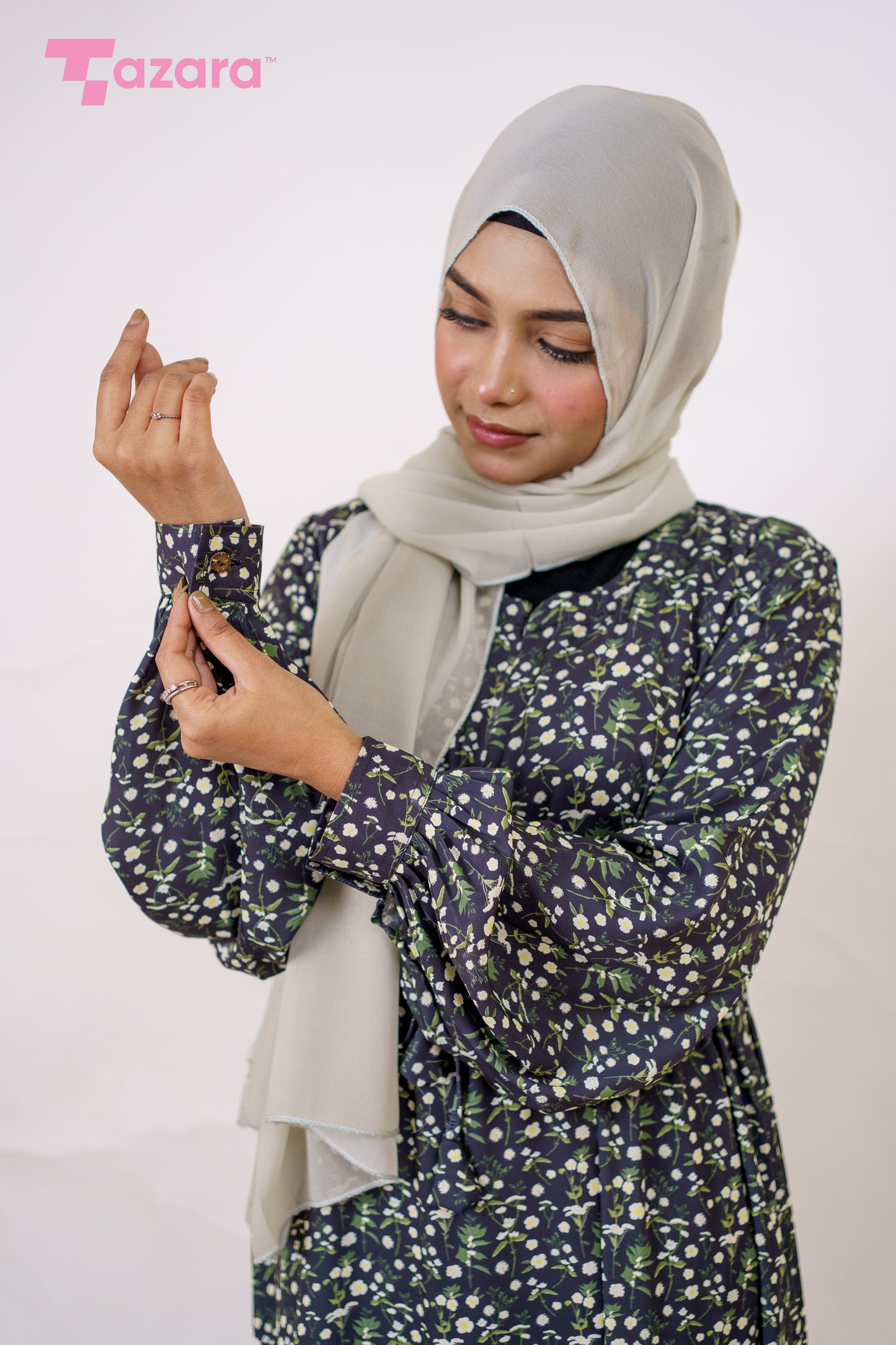 Black Snowdrop Long Gown