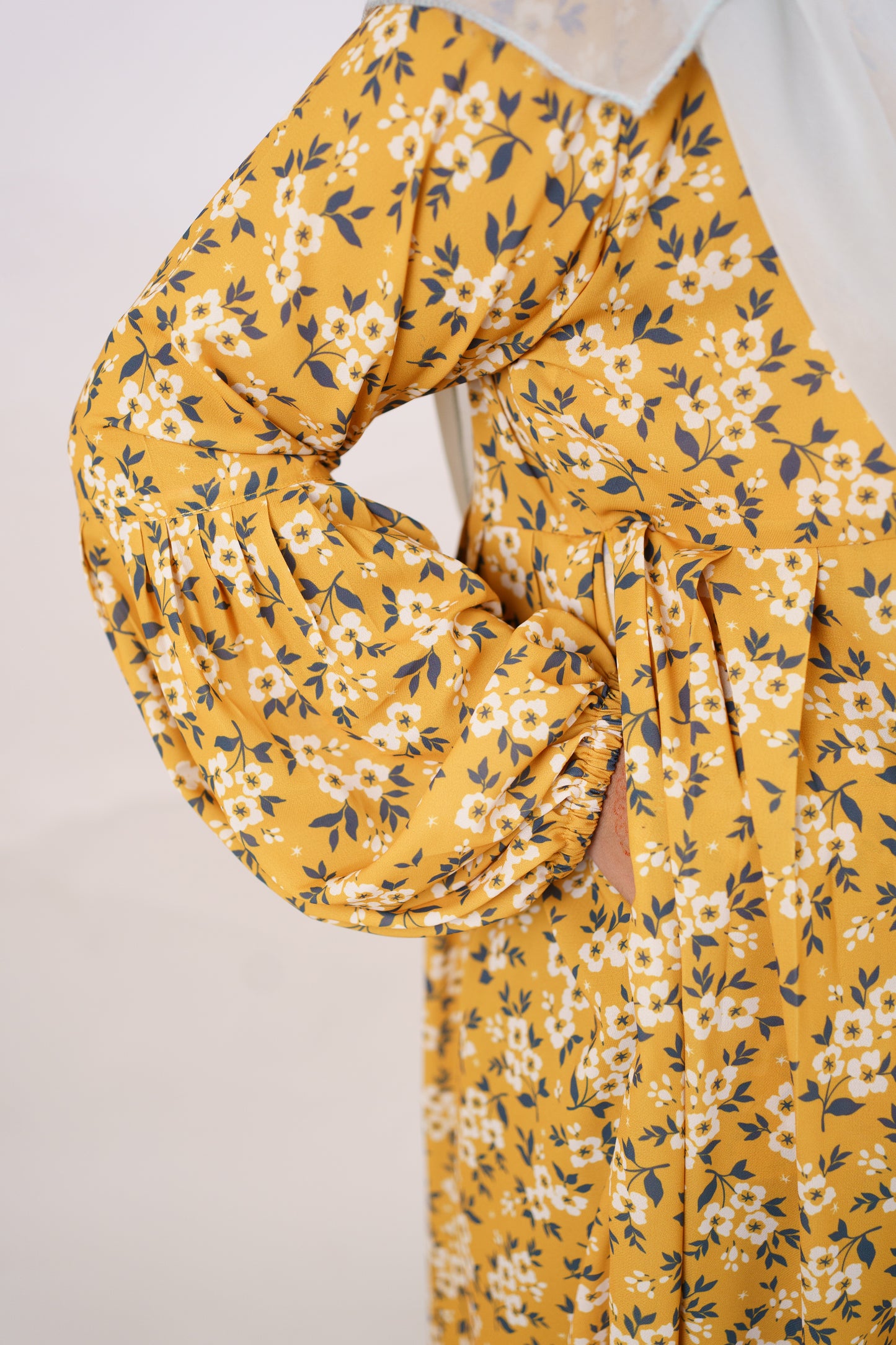 Yellow Floral Long Gown