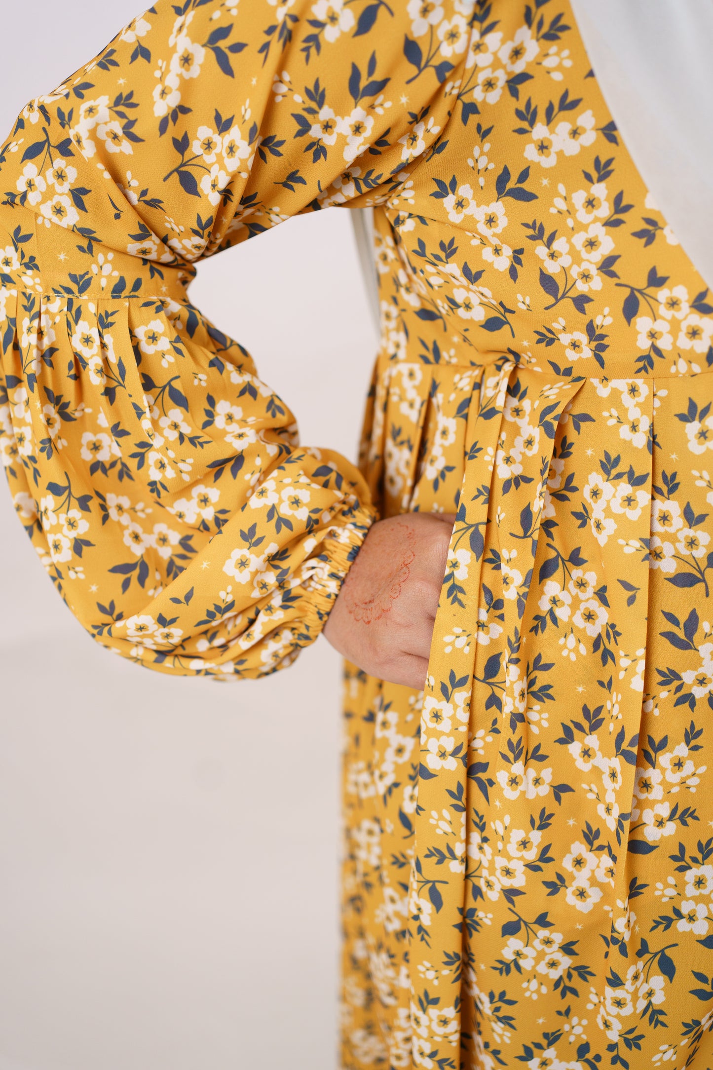 Yellow Floral Long Gown