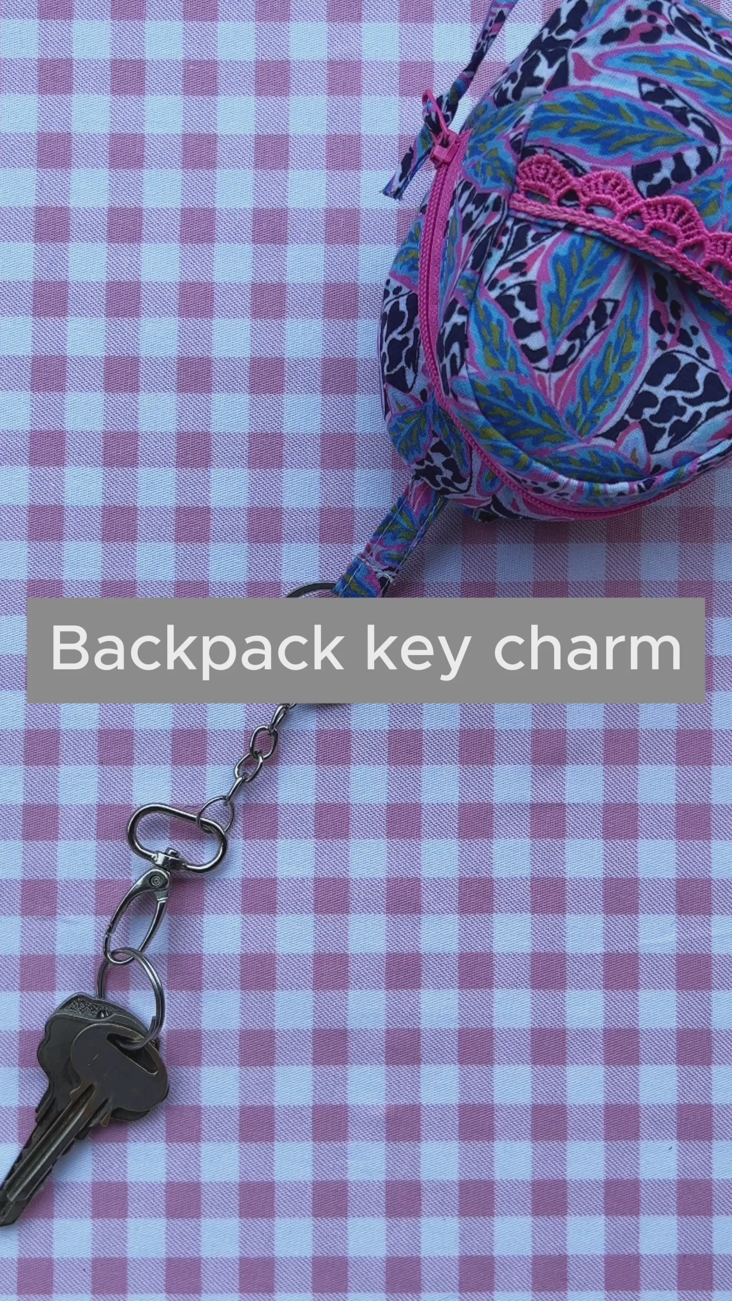 Load video: BACKPACK KEY CHARM
